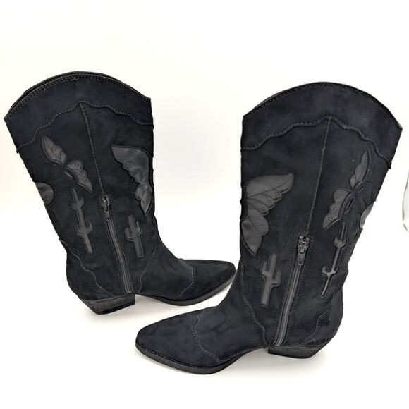Zodiac Maye Desert Western Boots Pointed Toe Women's Black Size US6M EU36 - Picture 4 of 14